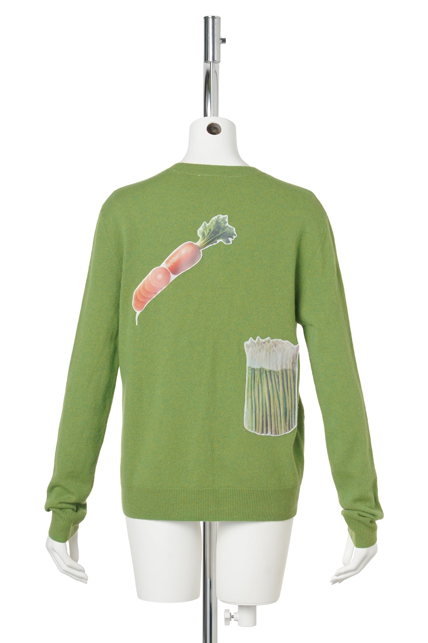 VEGGIE PATCHWORK GREEN CARDIGAN / GREEN W/ VEGGIE PATCH