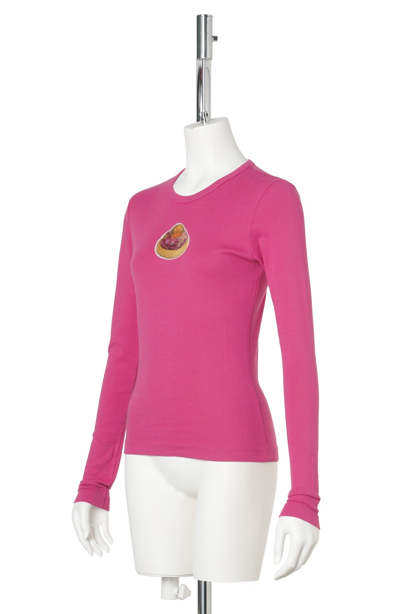 QUEREMOS PASTELES TARTLET PATCH LONG SLEEVE TEE / TARTLET W/ PINK