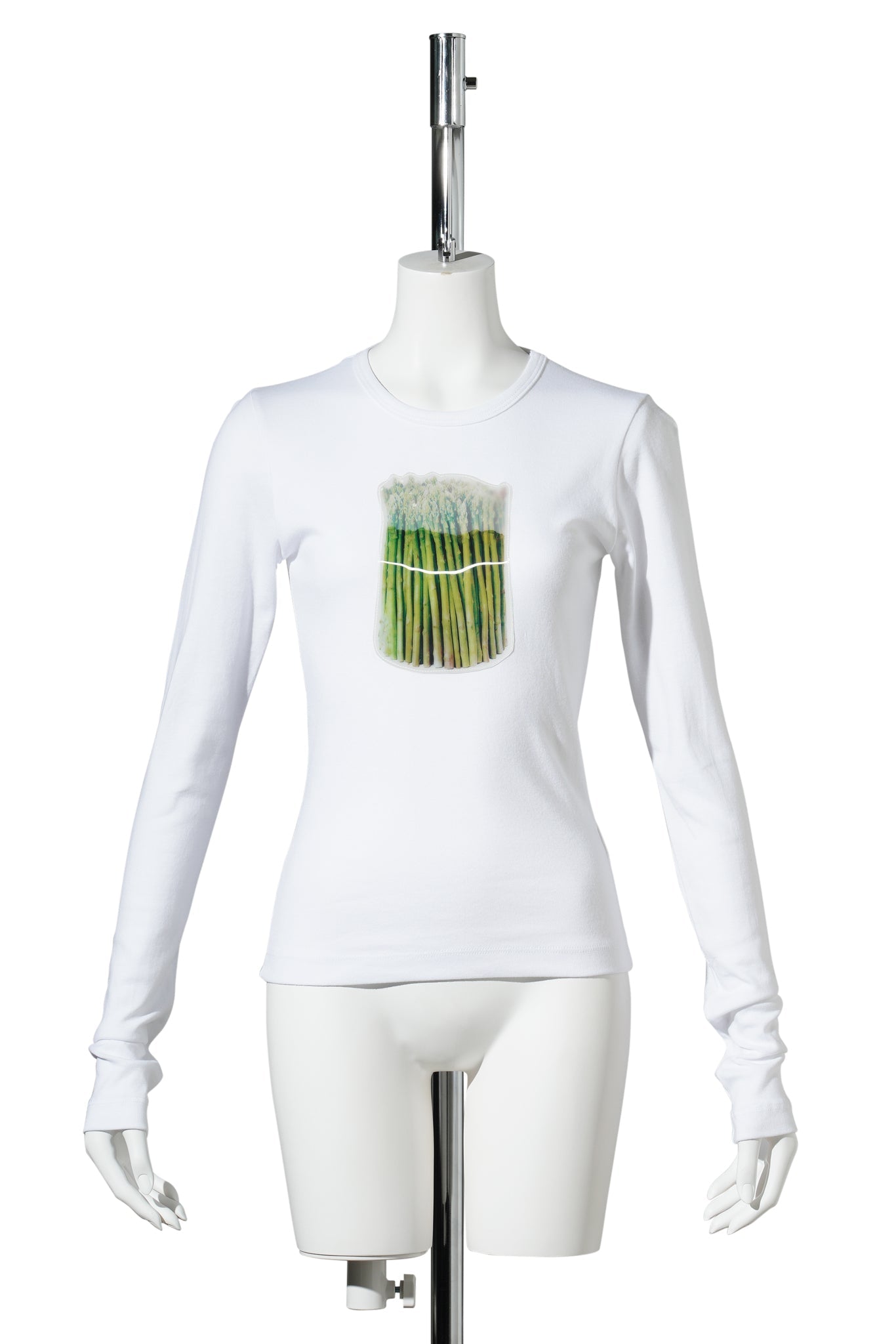 ASPARAGUS LONGSLEEVE / WHITE W/ASPARAGUS