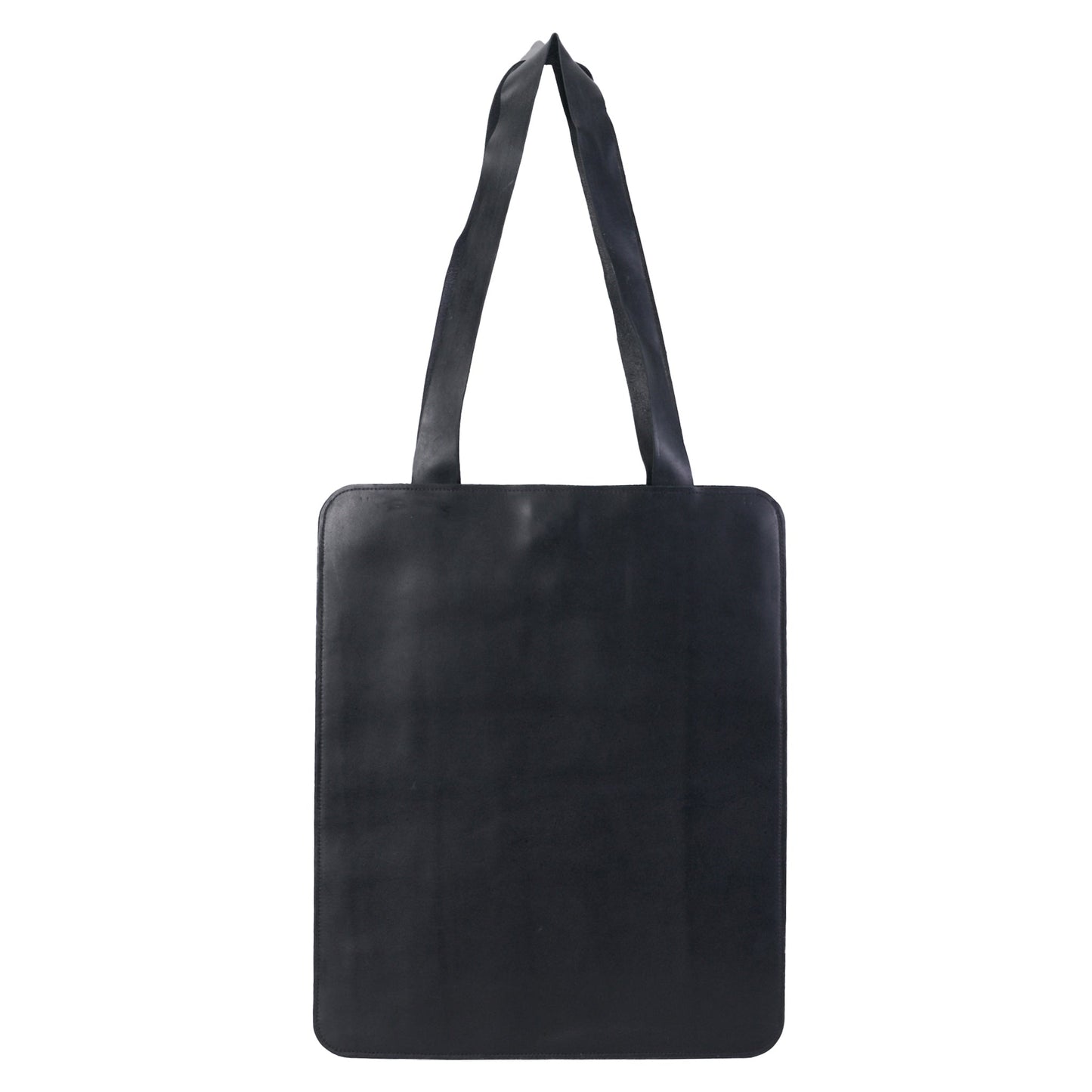 LENTICULAR POCKET TOTE / BROWN LEATHER