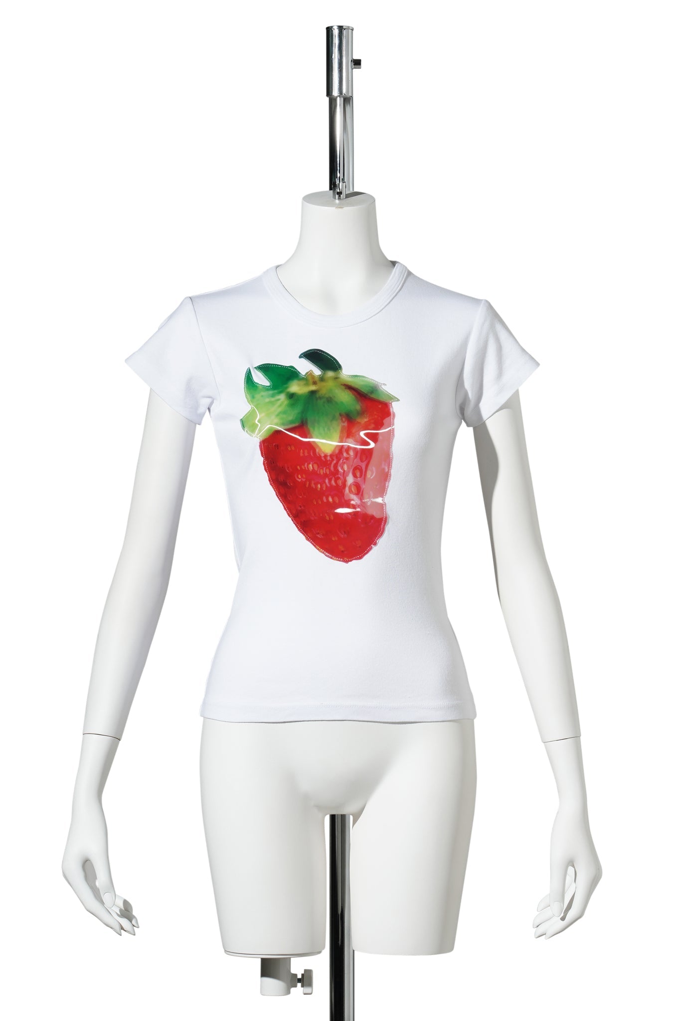 STRAWBERRY BABY TEE / WHITE W/STRAWBERRY