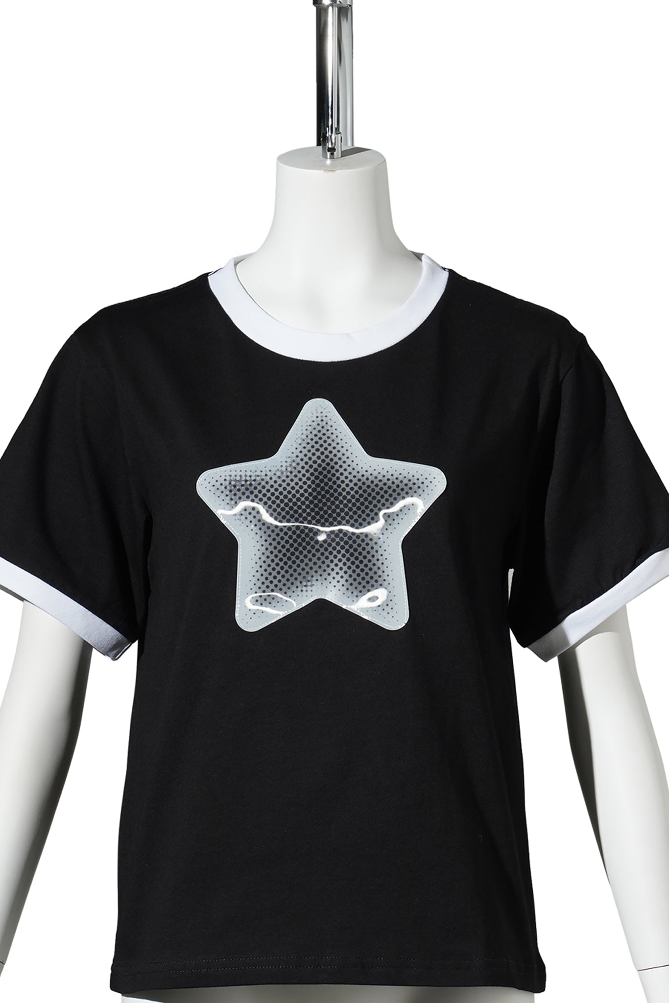 STAR RINGER TEE / BLACK W/STAR