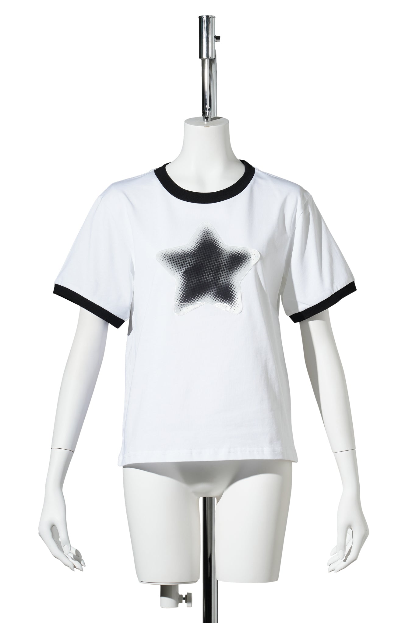 STAR RINGER TEE / WHITE W/STAR