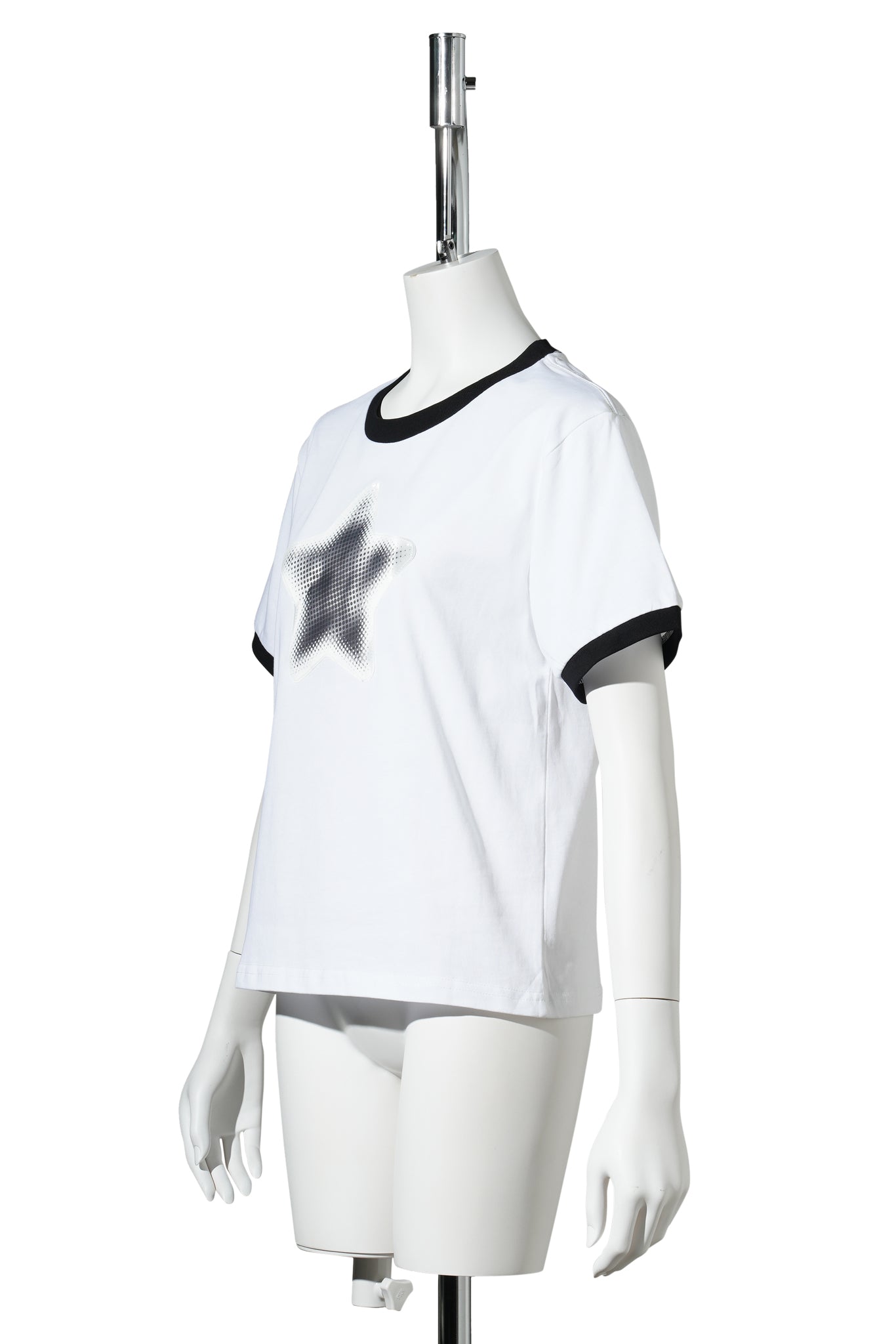 STAR RINGER TEE / WHITE W/STAR