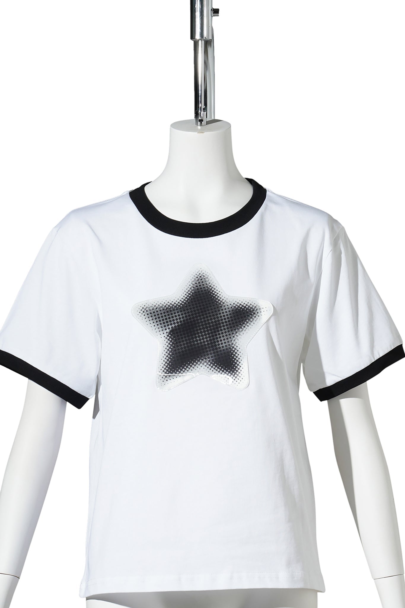 STAR RINGER TEE / WHITE W/STAR