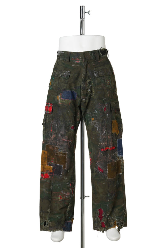LOW CROTCH CARGO PANTS / WOODLAND CAMO