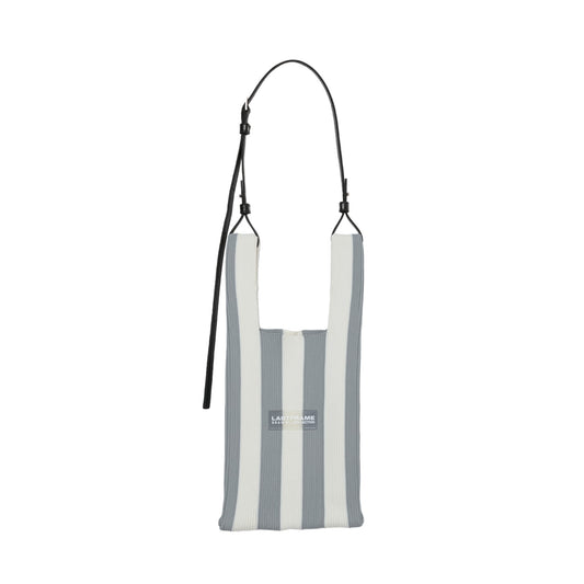 STRIPE MARKET BAG SMALL / GRAYxIVORY