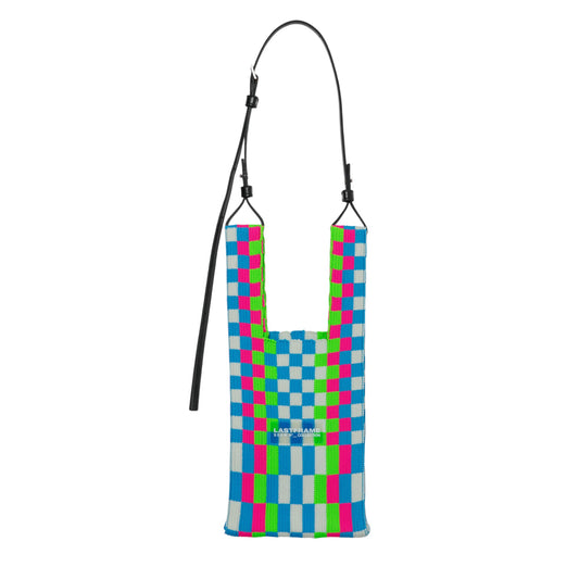 MULTI ICHIMATU MARKET BAG SAMLL / NEON PINK x NEON GREEN x NEON BLUE