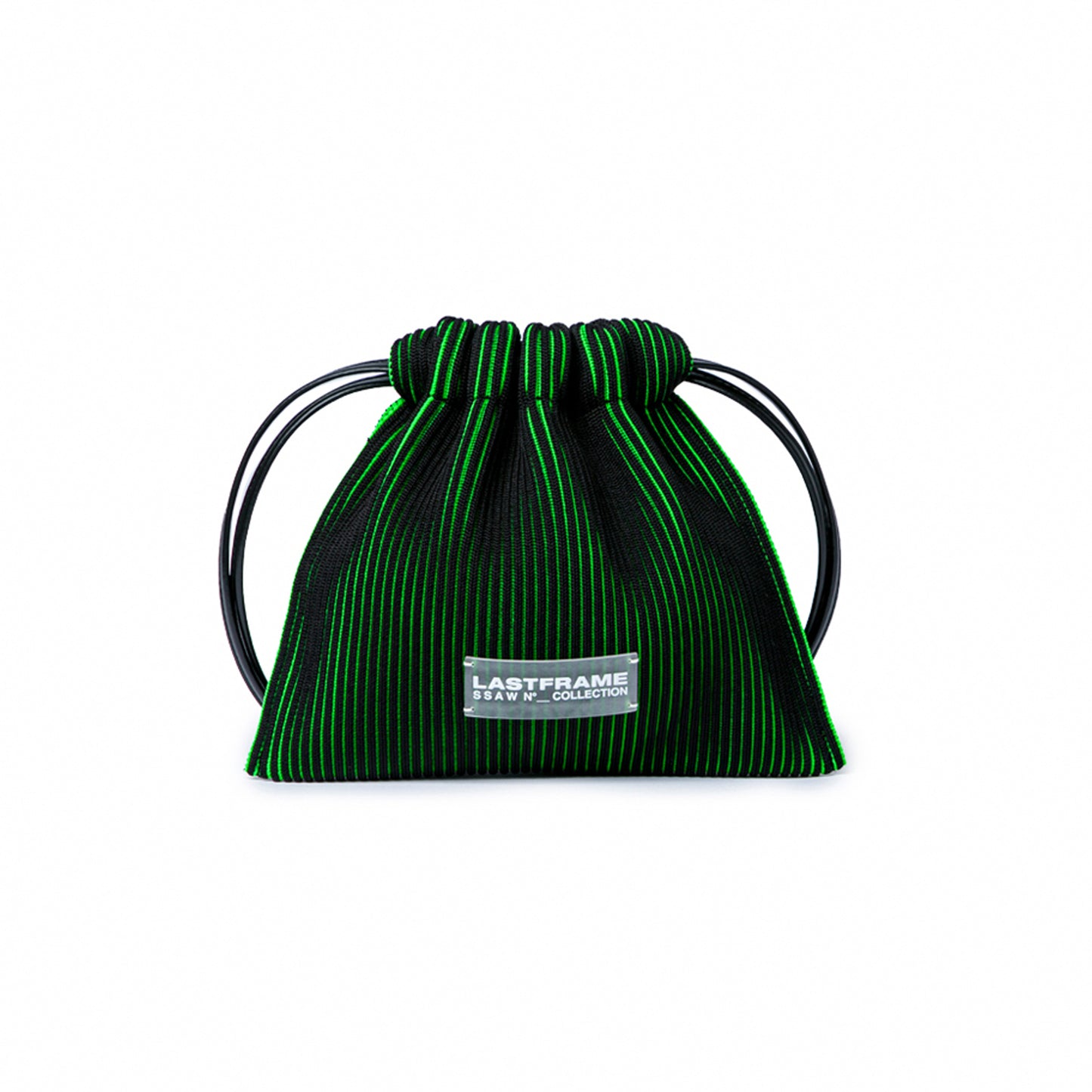KASANE SACK BAG MINI / BLACK x NEON GREEN