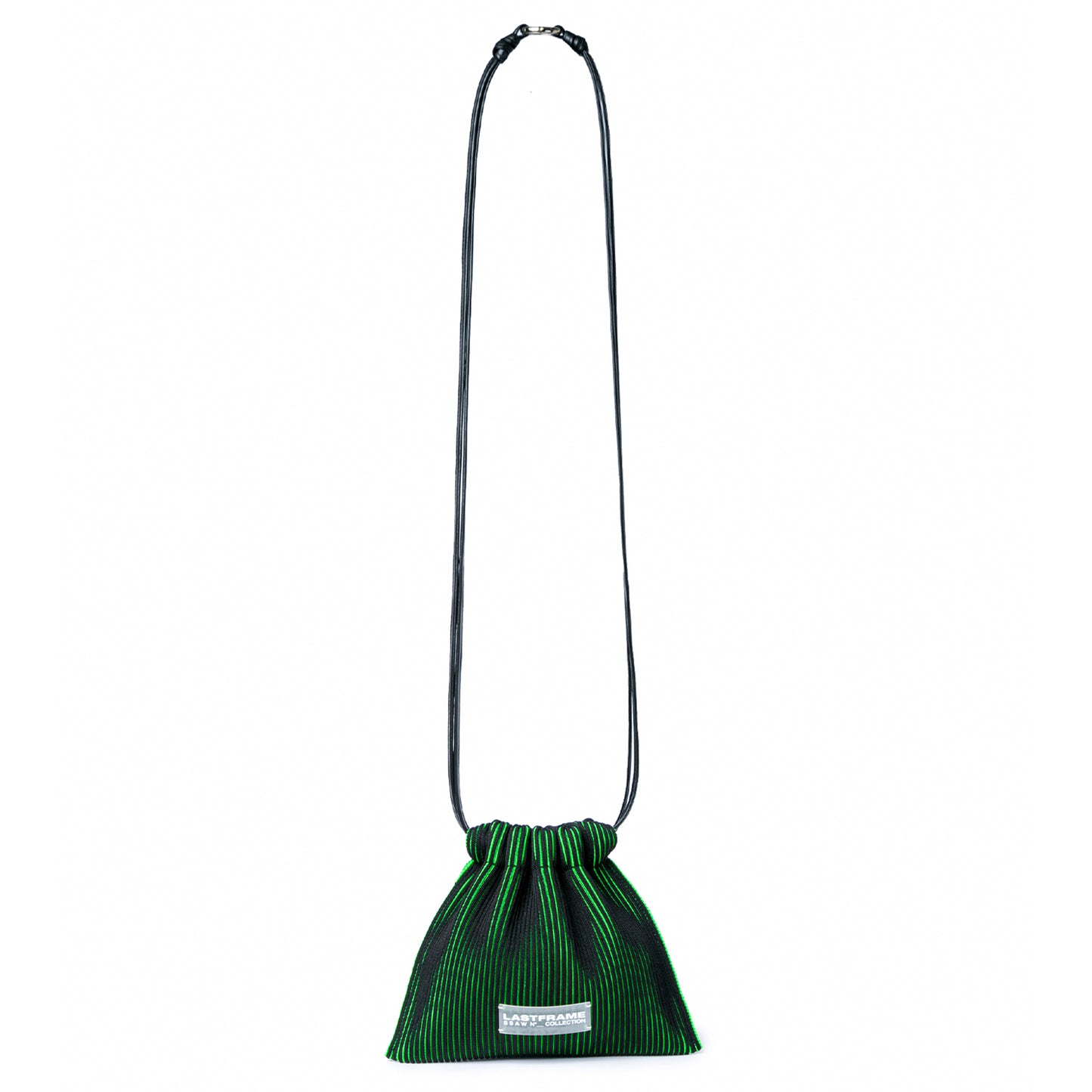 KASANE SACK BAG MINI / BLACK x NEON GREEN