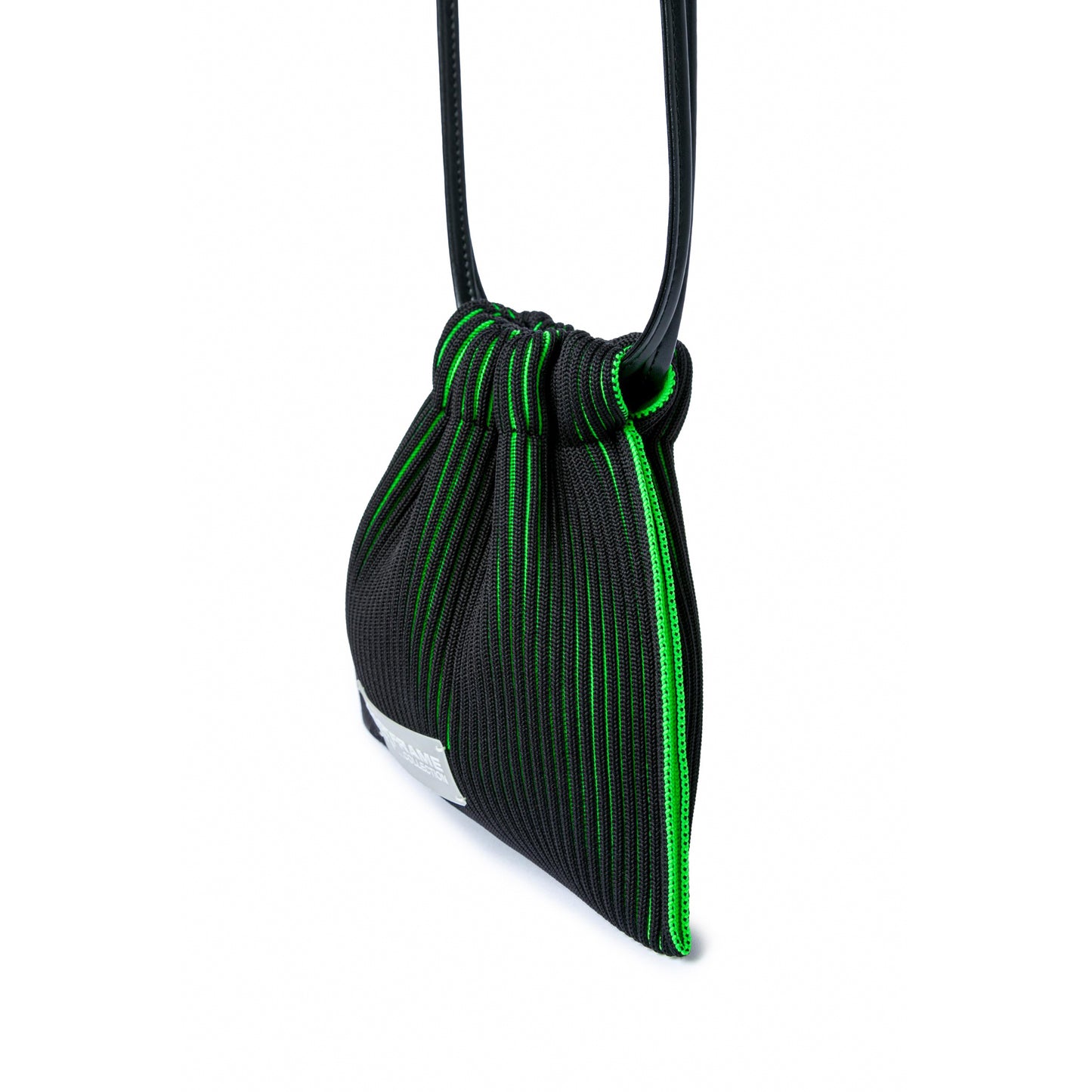 KASANE SACK BAG MINI / BLACK x NEON GREEN