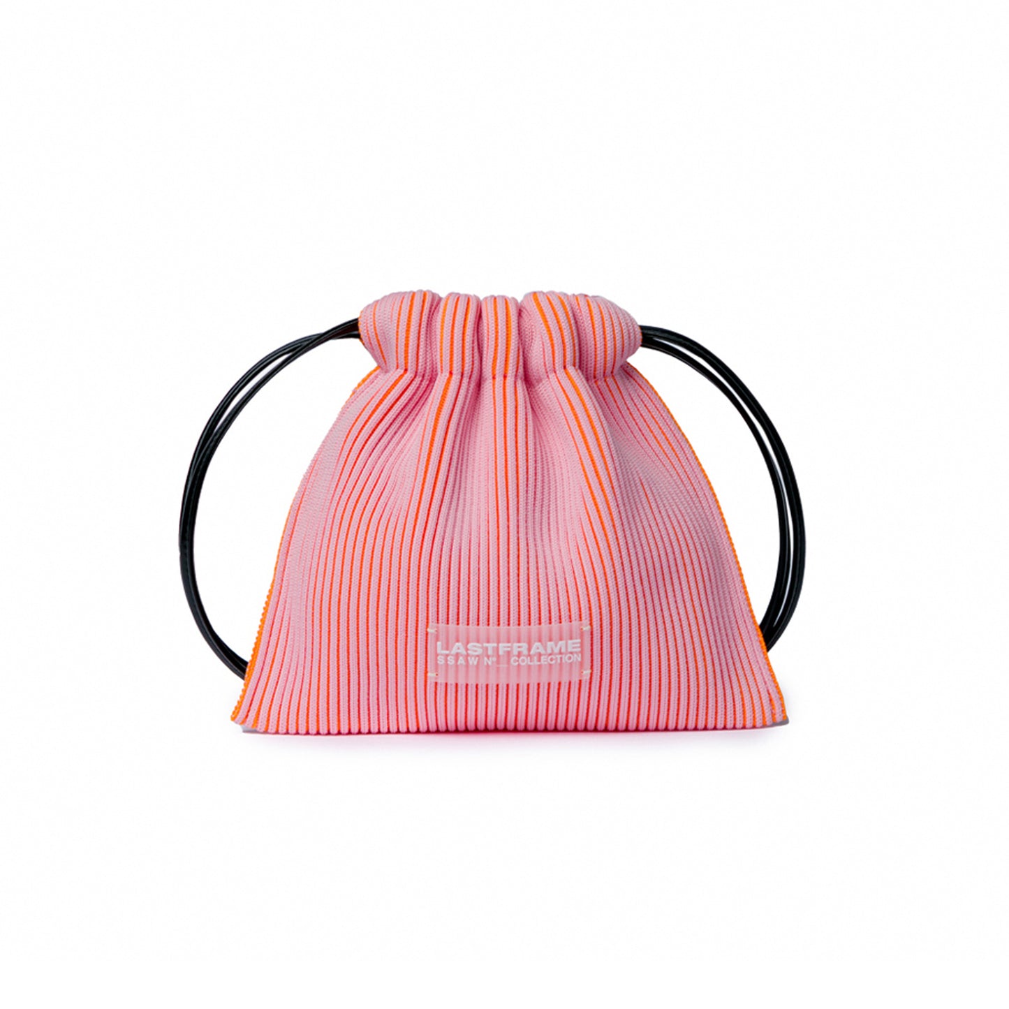 KASANE SACK BAG MINI / LIGHT PINK x NEON ORANGE