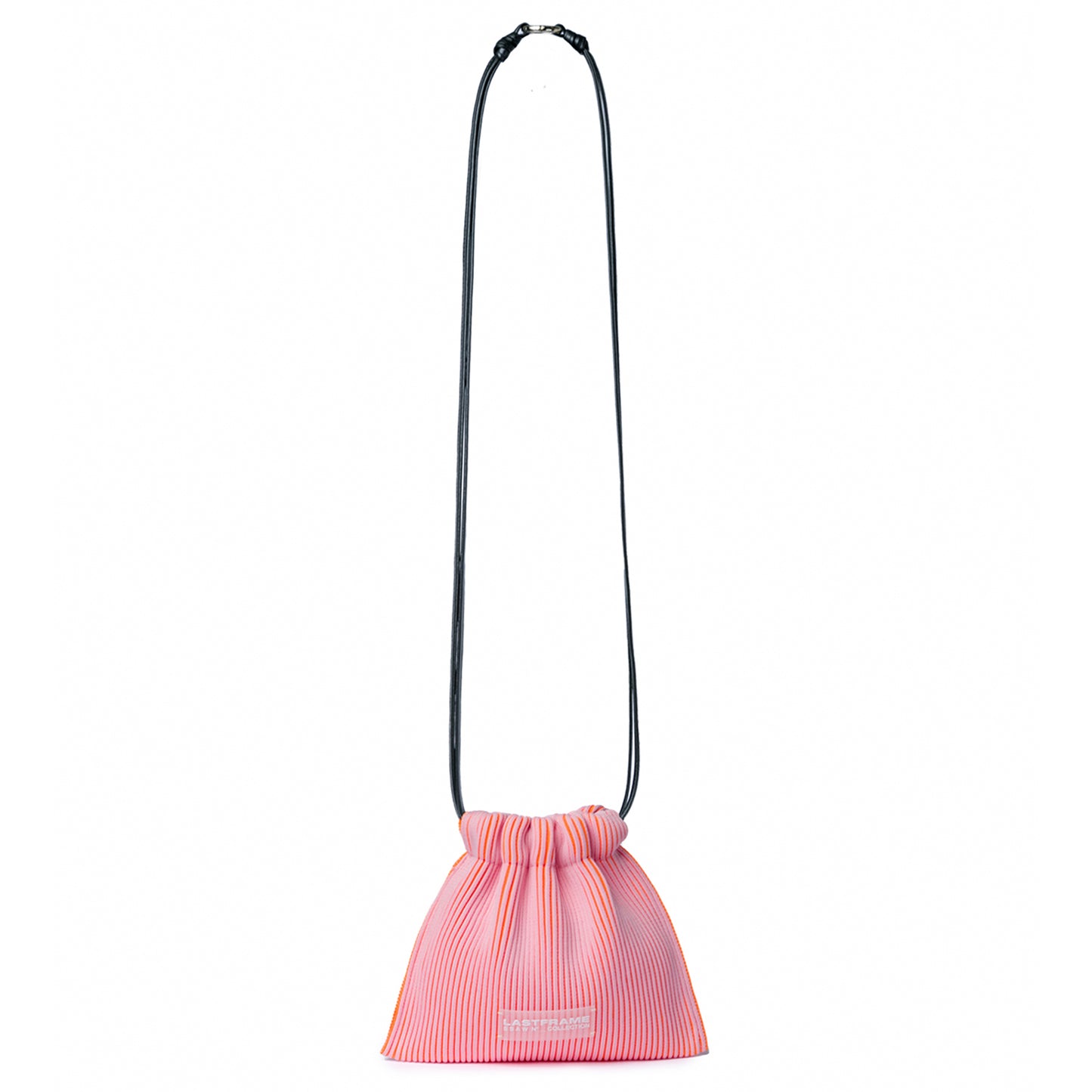 KASANE SACK BAG MINI / LIGHT PINK x NEON ORANGE
