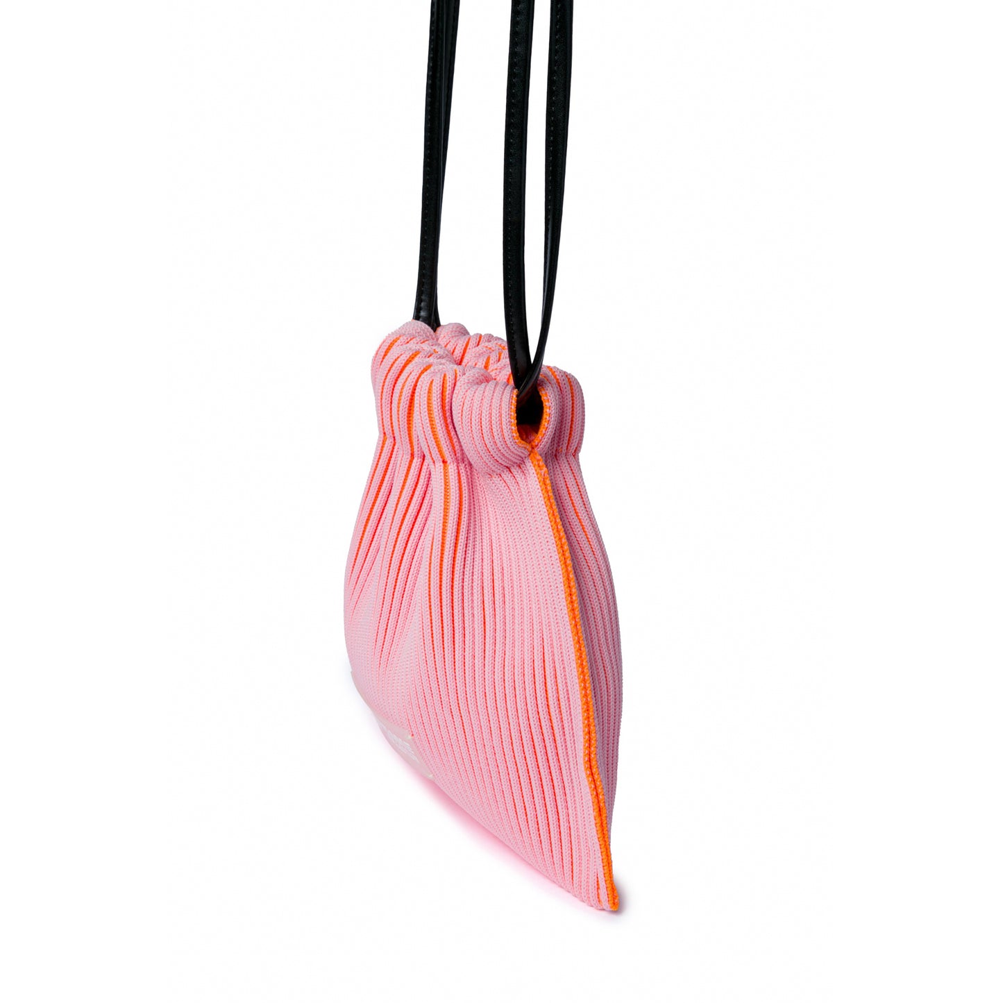 KASANE SACK BAG MINI / LIGHT PINK x NEON ORANGE