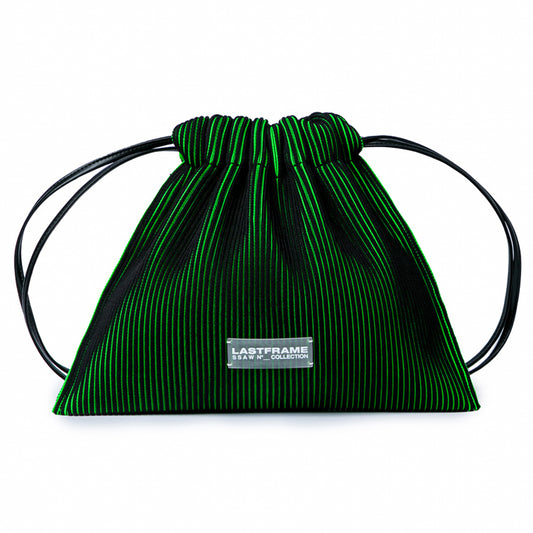 KASANE SACK BAG / BLACK x NEON GREEN