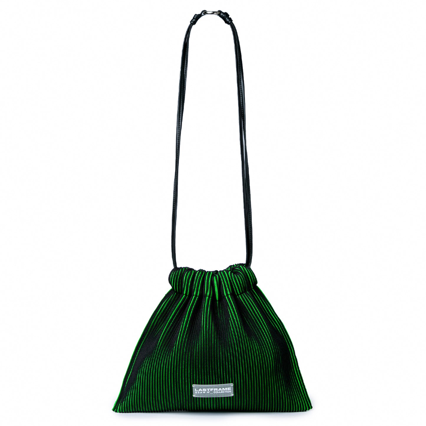 KASANE SACK BAG / BLACK x NEON GREEN