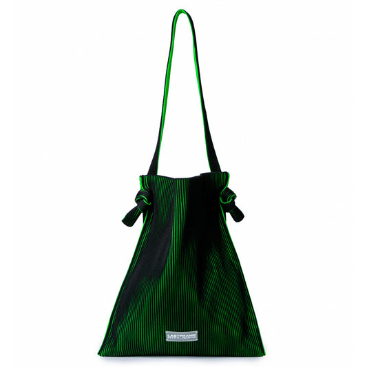 KASANE REVERSIBLE MUSUBI TOTE / BLACK x NEON GREEN