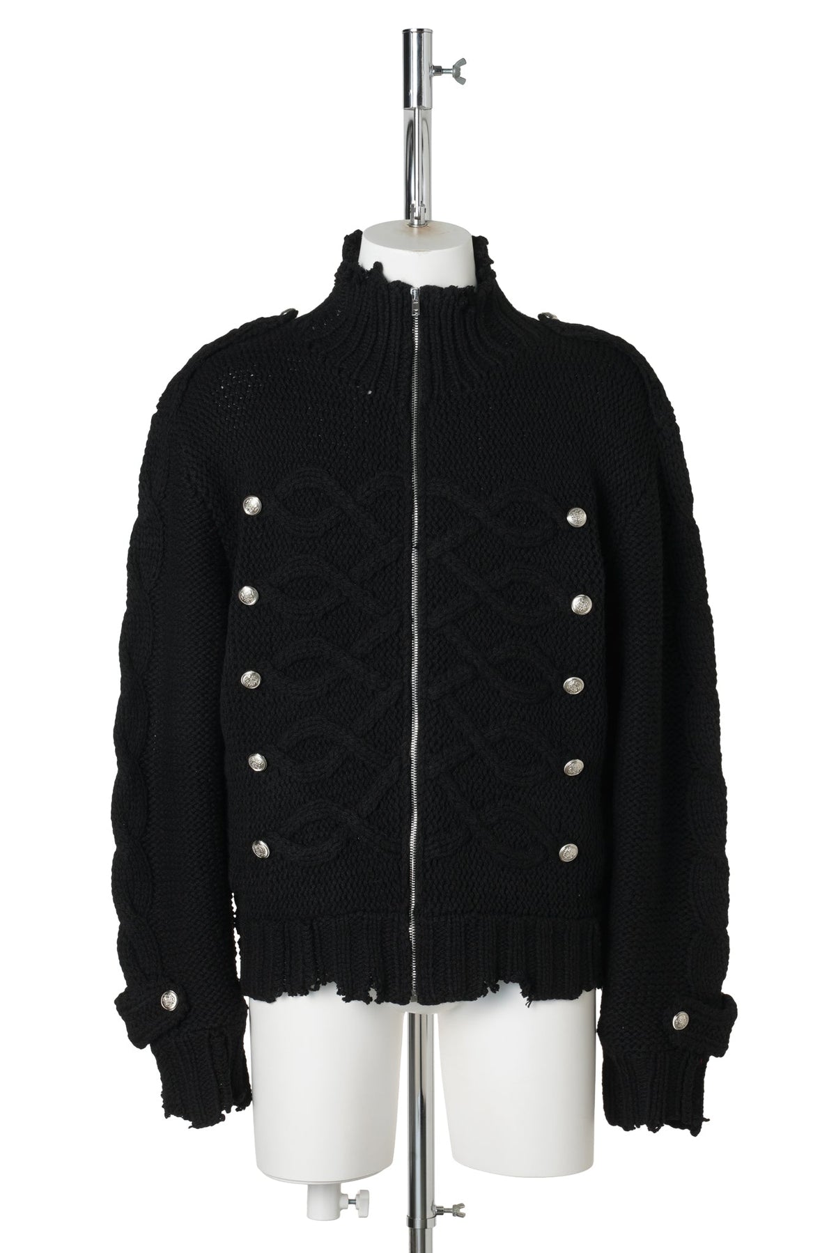 KNIT NAPOLEON JACKET / BLACK