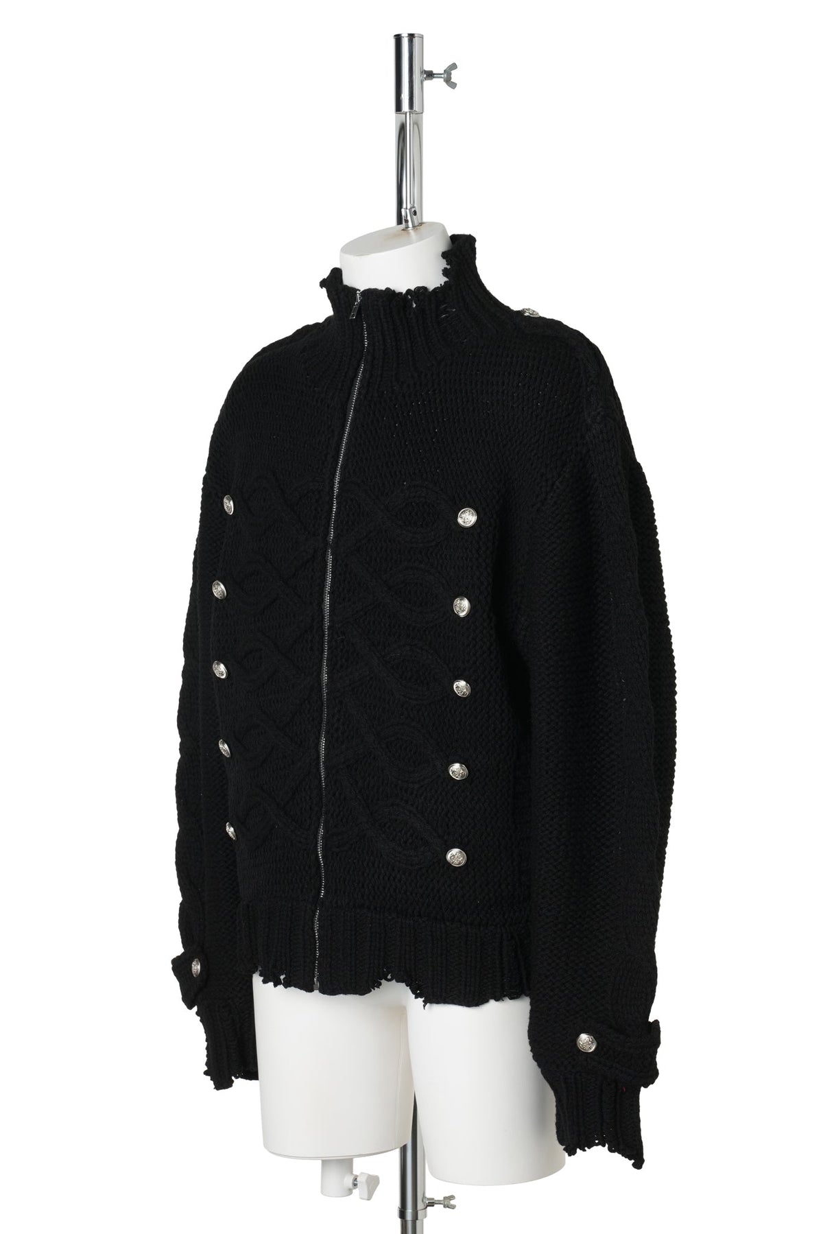 KNIT NAPOLEON JACKET / BLACK
