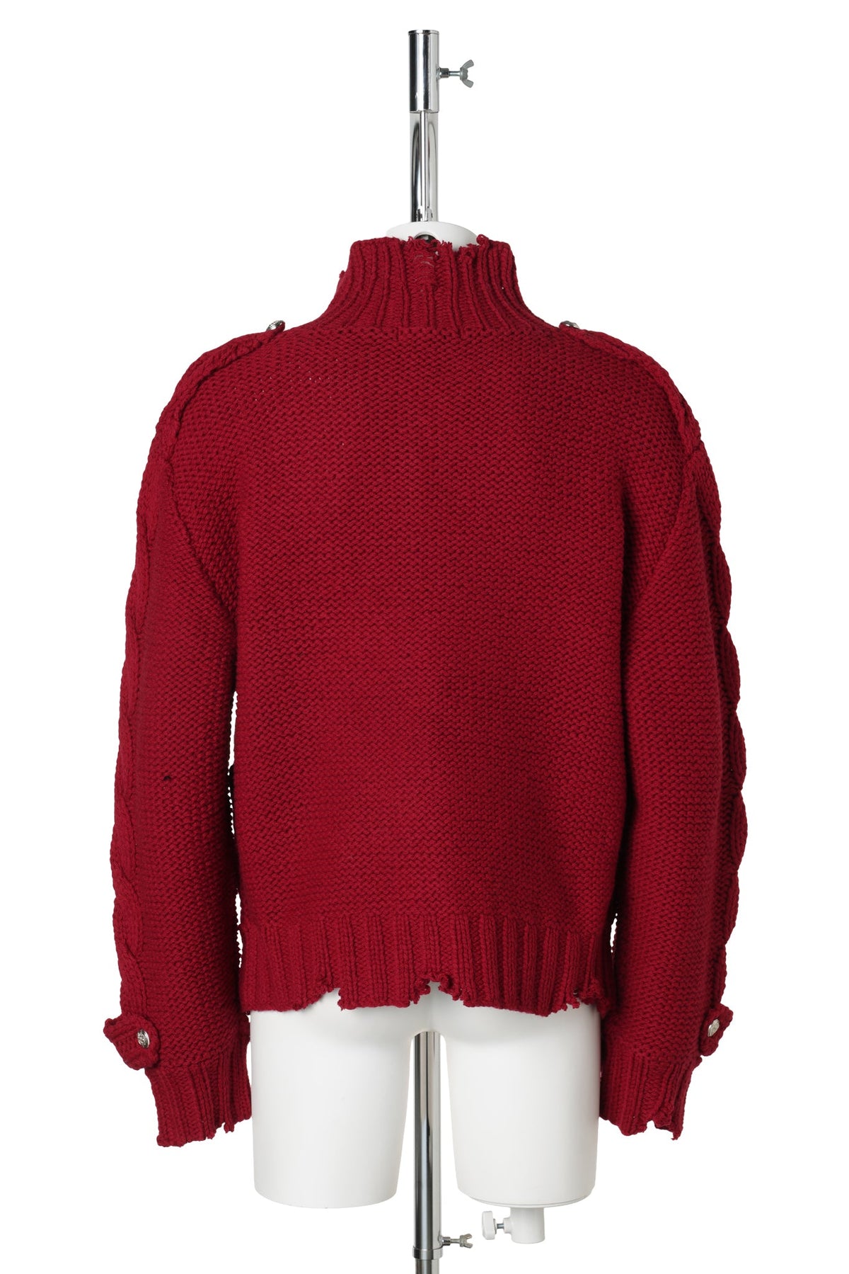 KNIT NAPOLEON JACKET / RED