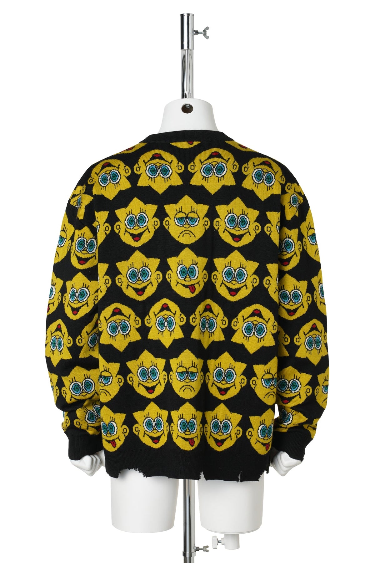 KNIT CHARACTER CARDIGAN / BLACK
