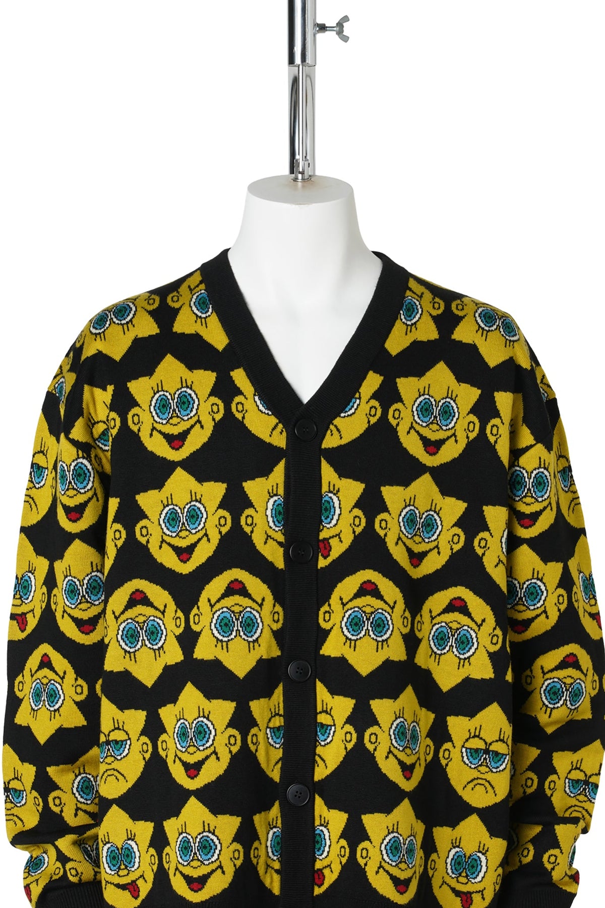 KNIT CHARACTER CARDIGAN / BLACK