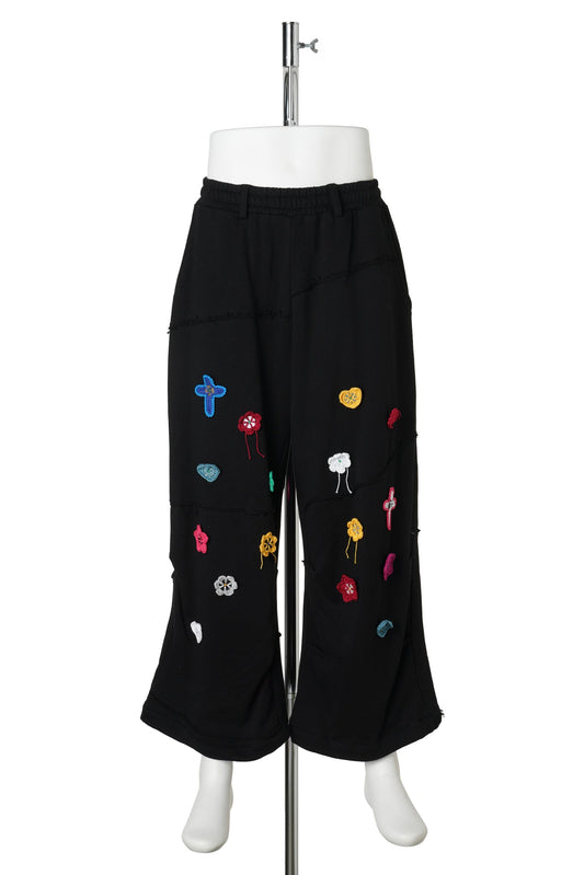 PANTS （WIDE SWEAT PANTS) / BLACK