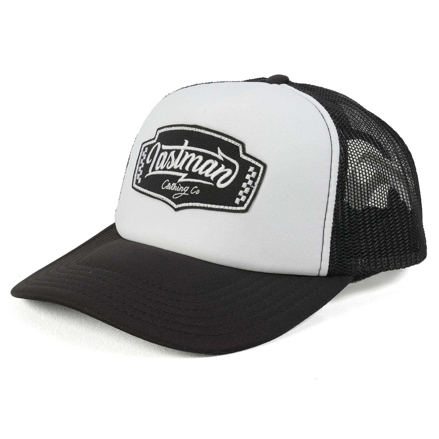 EMBROID TRUCKR CAP(LM CLOTHING) / BLACK x WHITE