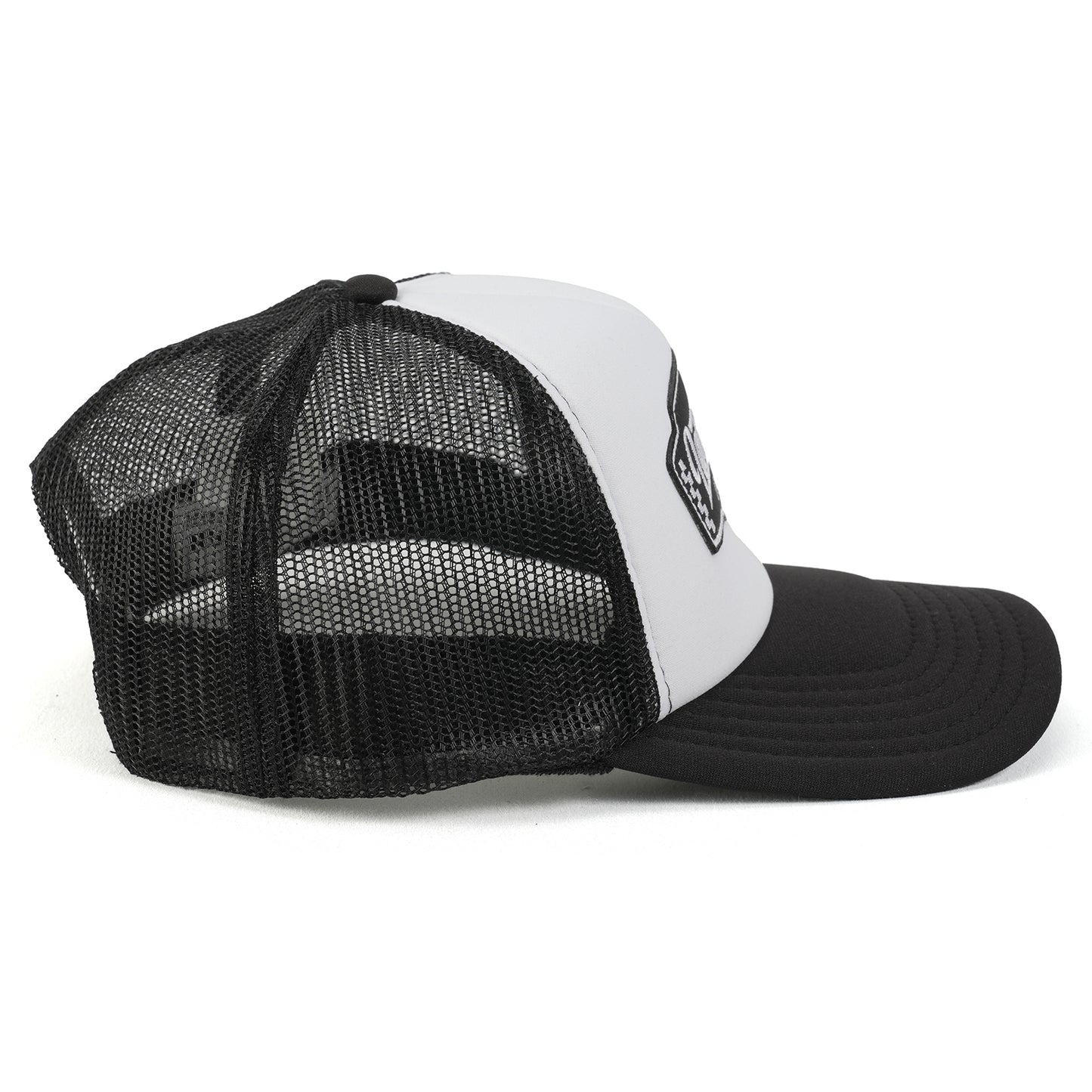 EMBROID TRUCKR CAP(LM CLOTHING) / BLACK x WHITE