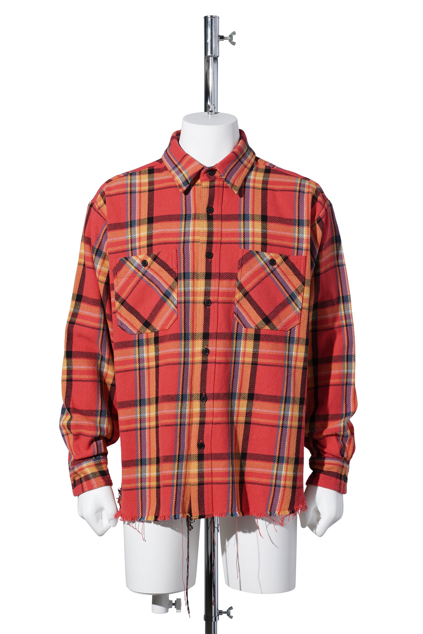 DAMAGED FLANNEL SHIRTS / RED