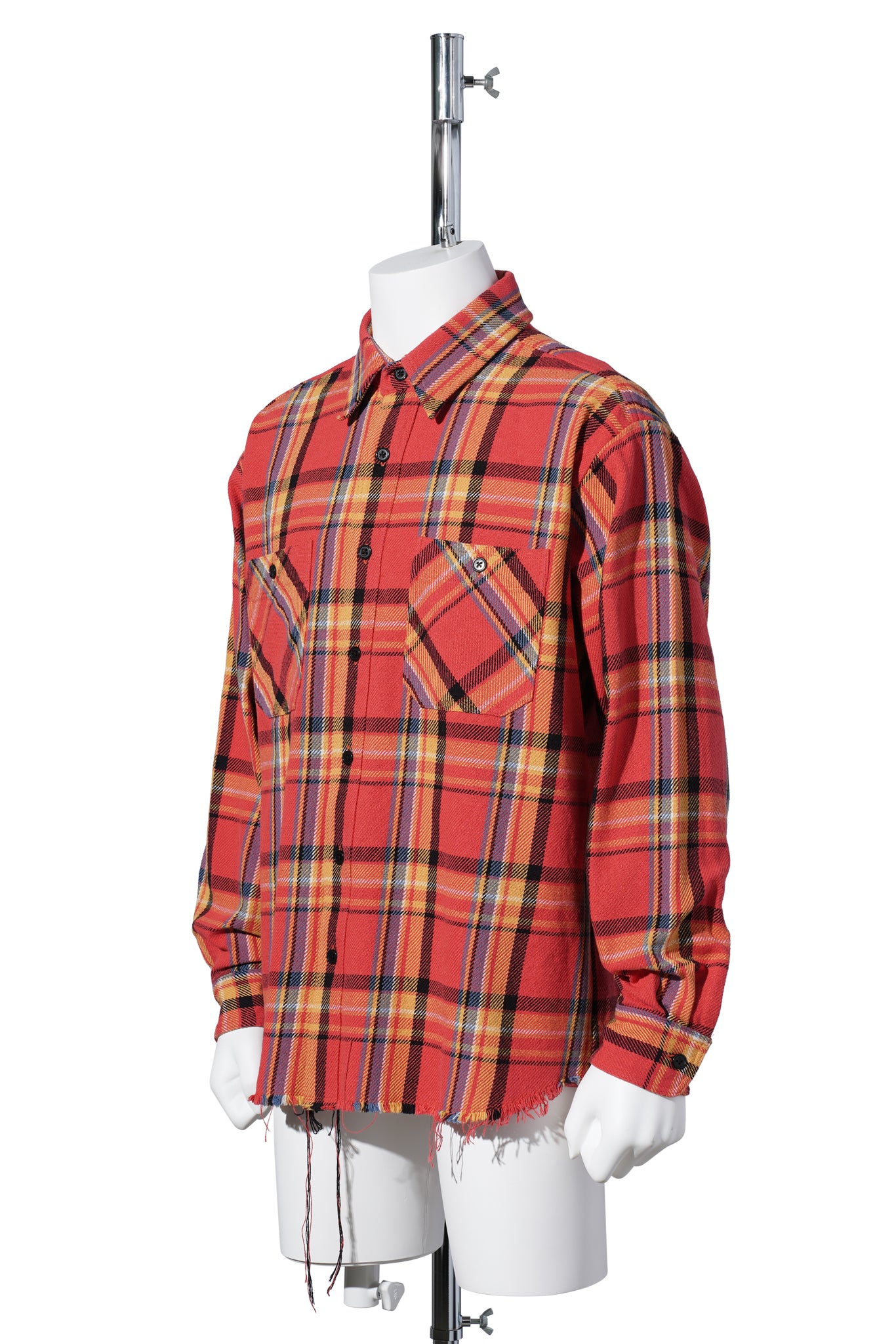 DAMAGED FLANNEL SHIRTS / RED