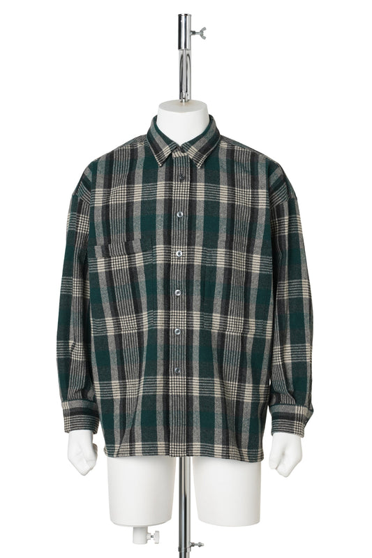 CLASSIC WOOL SHIRT / GREEN