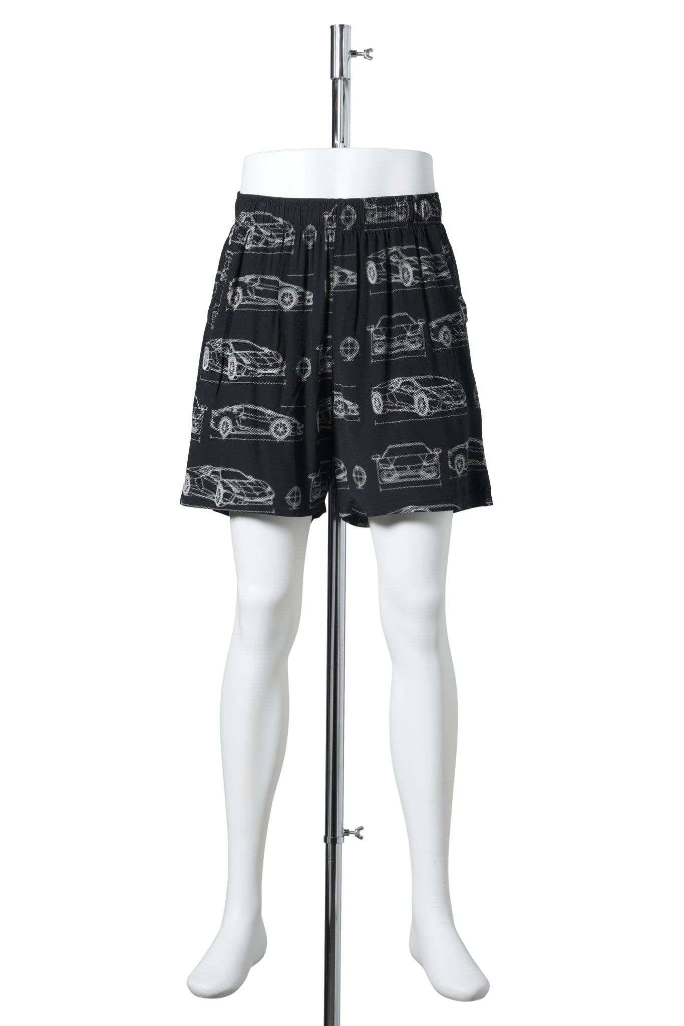 PRINTED SHORTS(BLUEPRINT) / BLACK