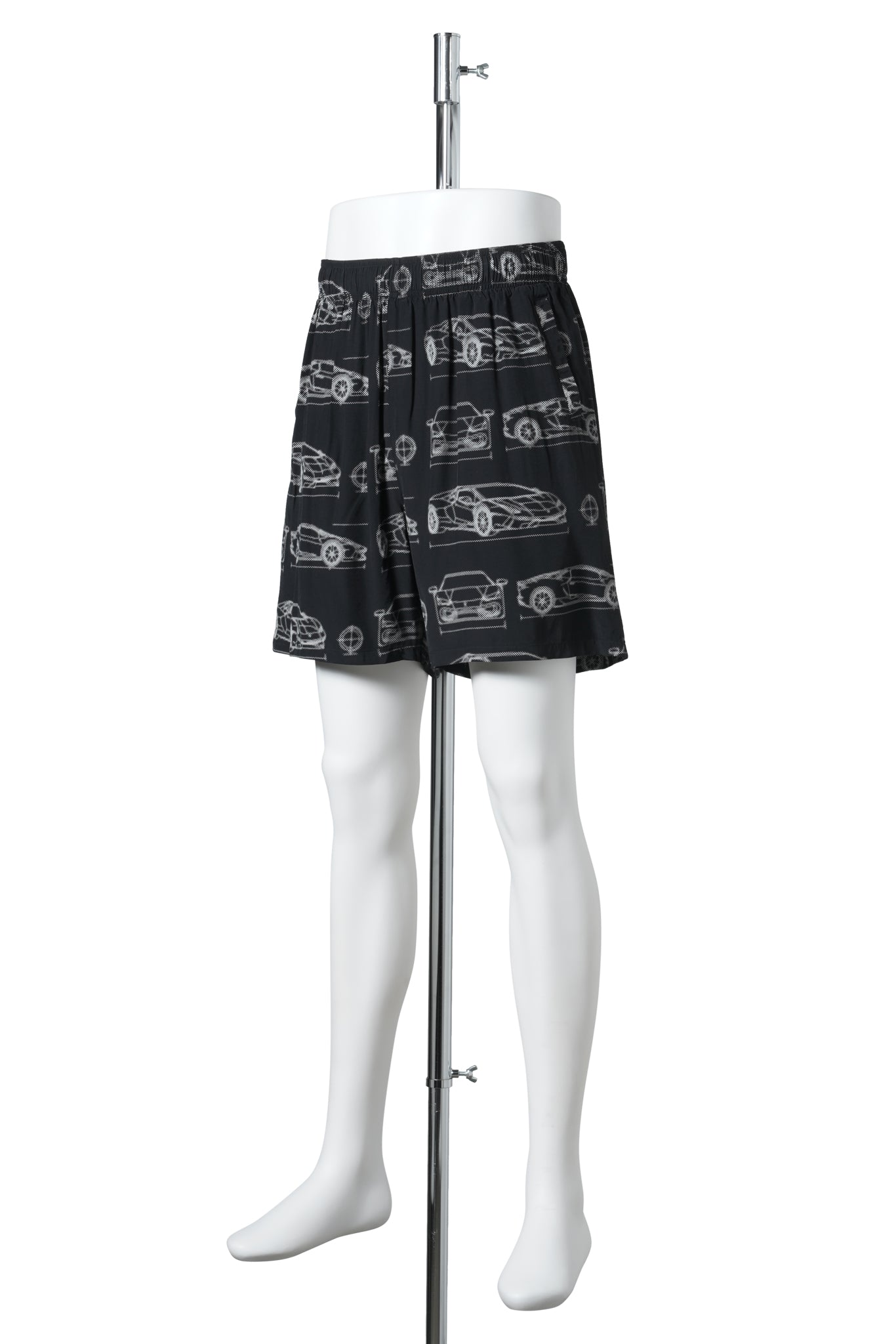 PRINTED SHORTS(BLUEPRINT) / BLACK