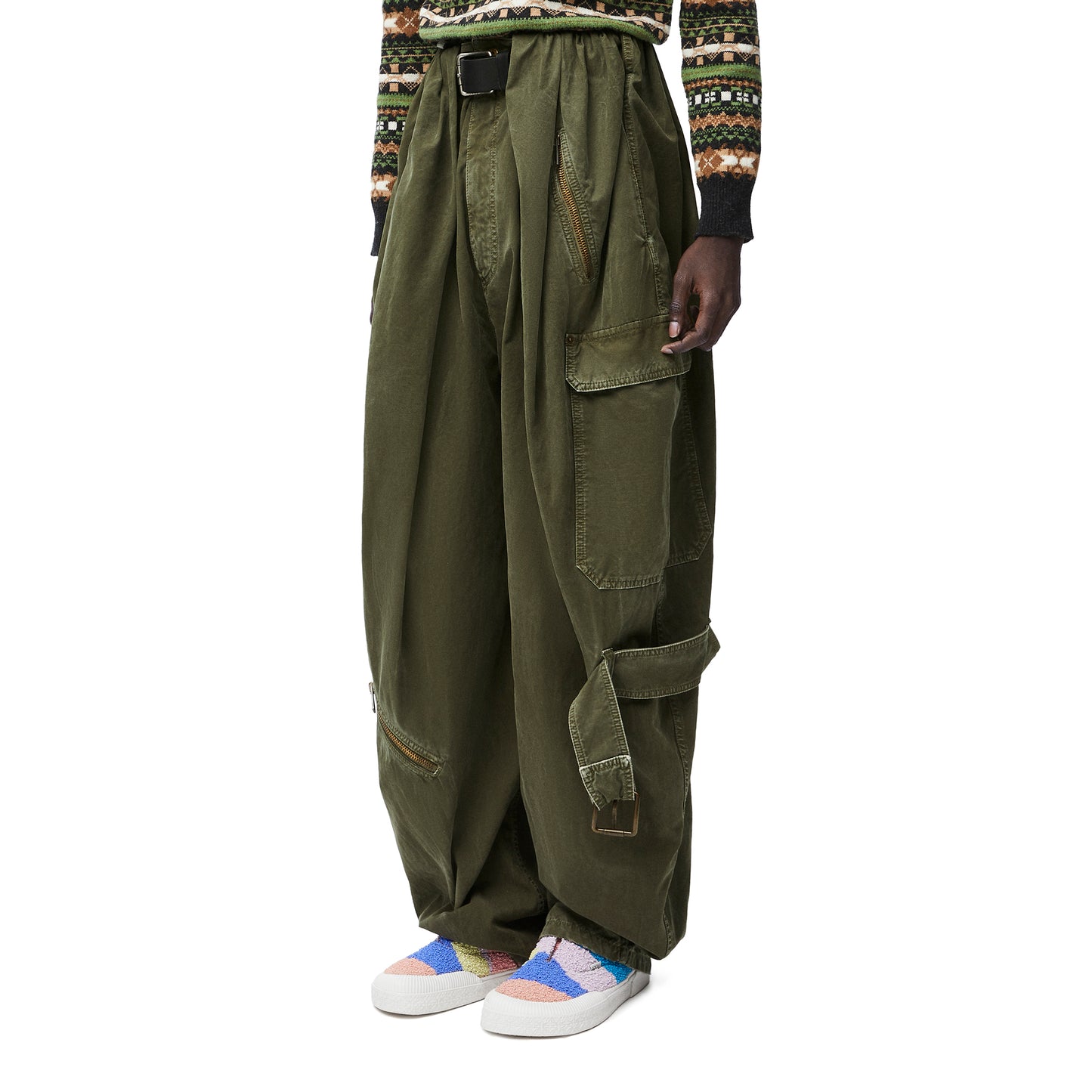 BALLOON CARGO TROUSERS / DEEP OLIVE