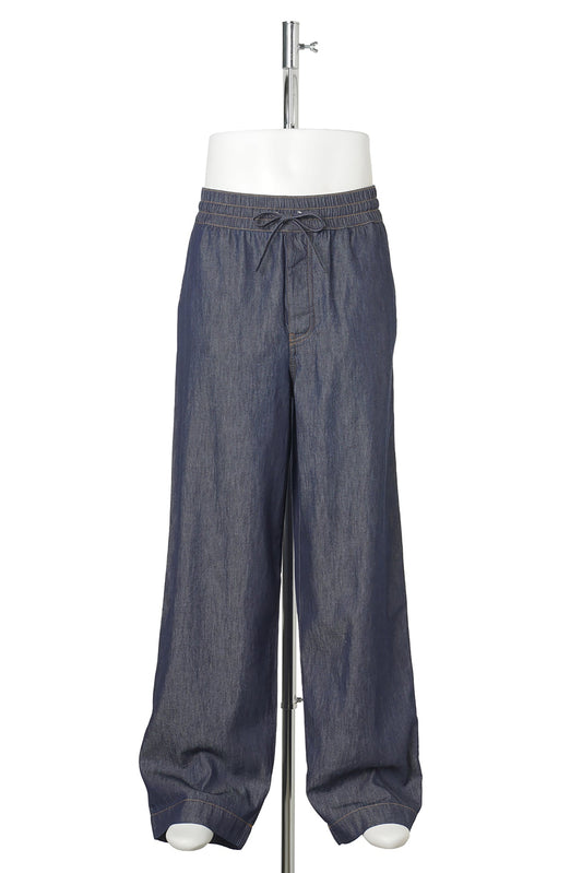 DRAWSTRING TROUSERS / DENIM BLUE