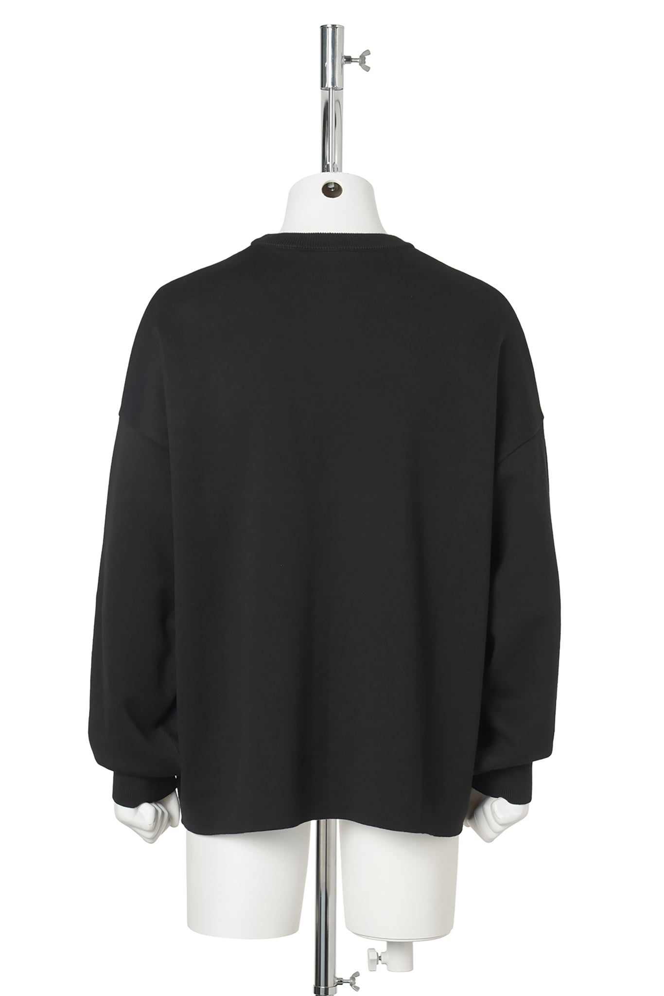 KNIT SWEATER POCKET / BLACK/WHITE