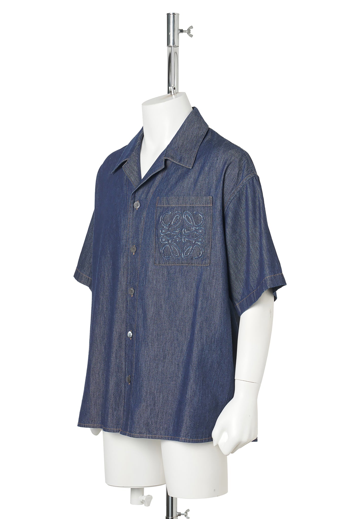 SHORT SLEEVE SHIRT / DENIM BLUE
