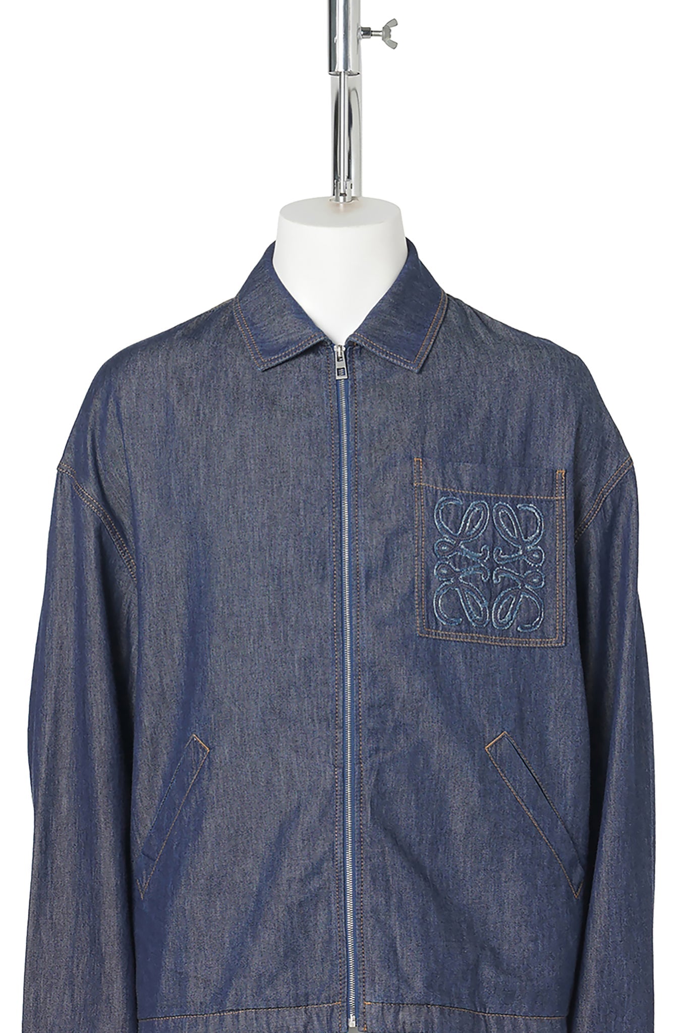 ZIP-UP JACKET DENIM / BLUE