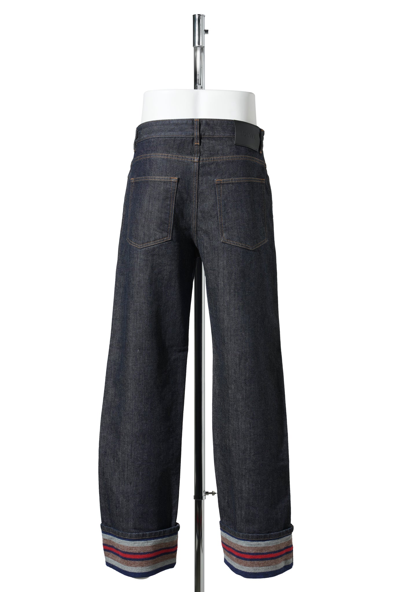 TURN-UP JEANS / RAW DENIM/BLUE