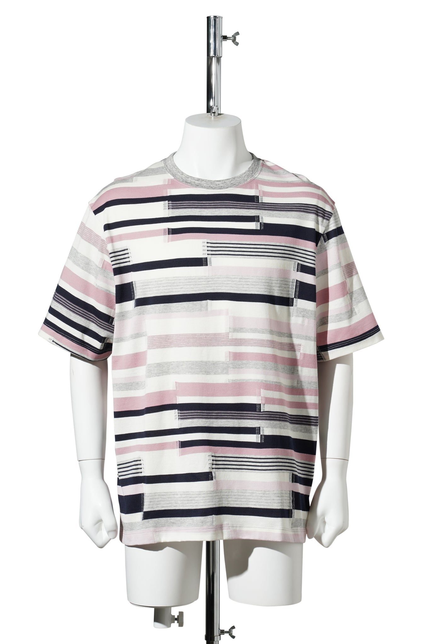 LOOSE FIT T-SHIRT / PINK/ECRU