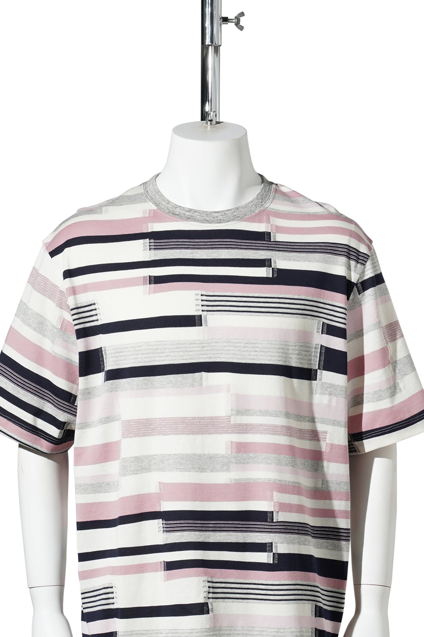 LOOSE FIT T-SHIRT / PINK/ECRU