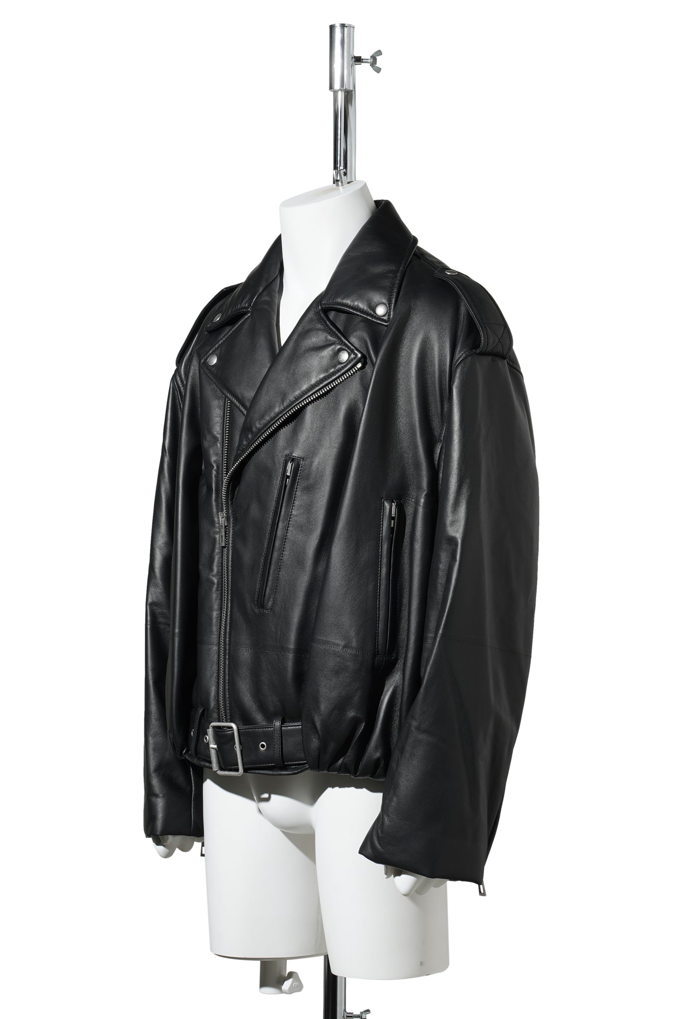 BALLOON BIKER JACKET / BLACK