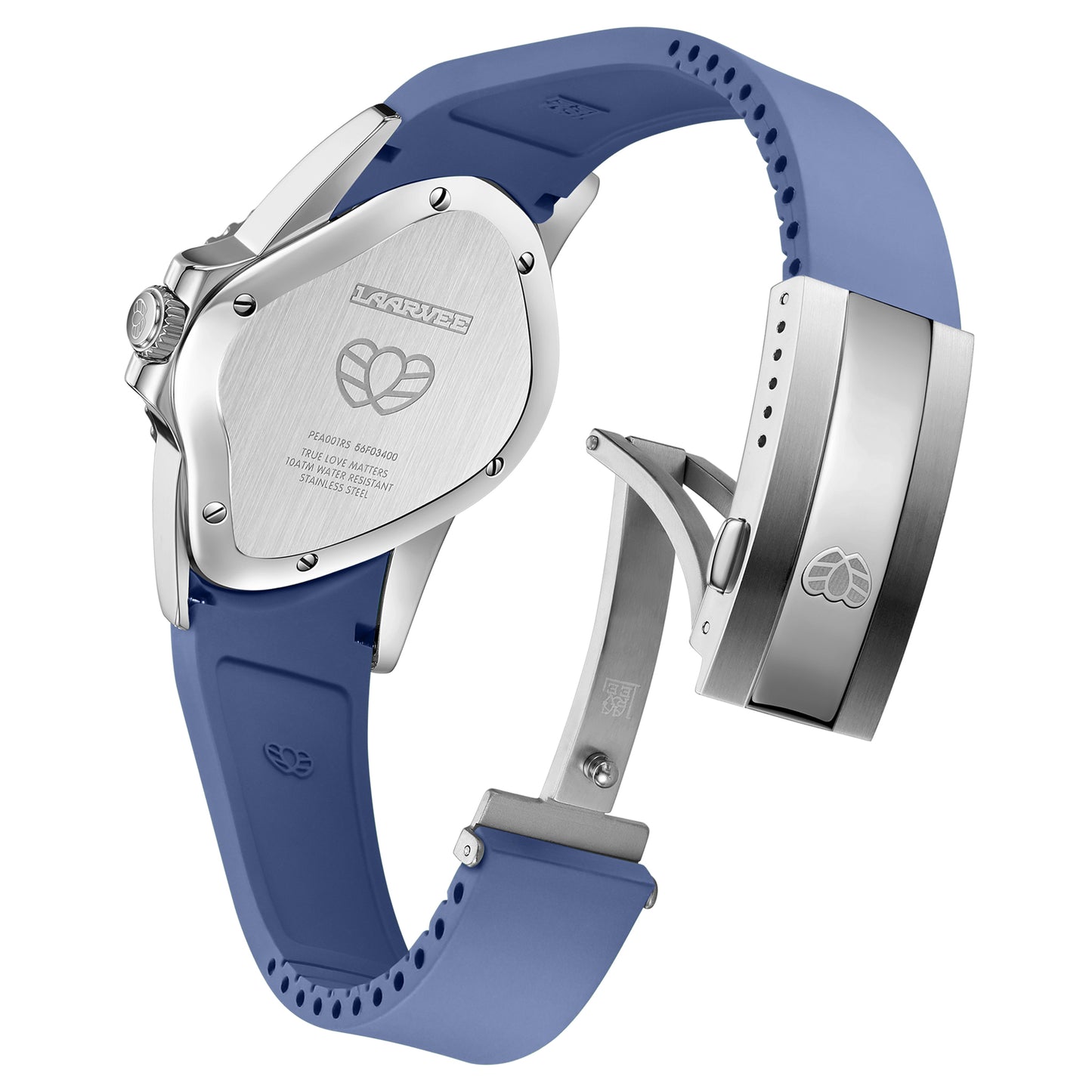 PEA001RS / SILVER PRECISION STEEL&NAVY BLUE CERAMIC BEZEL&WHITE DIAL