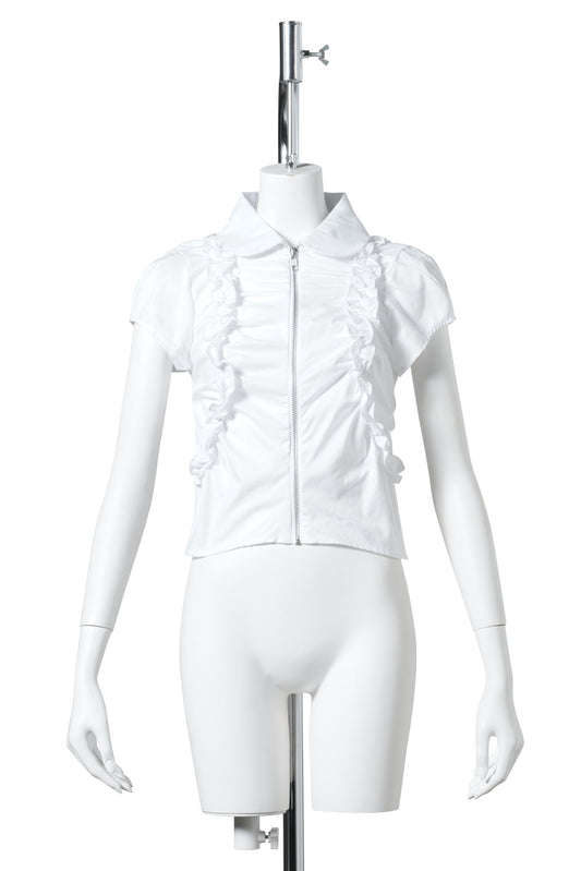 LUNA ZIP TOP / WHITE