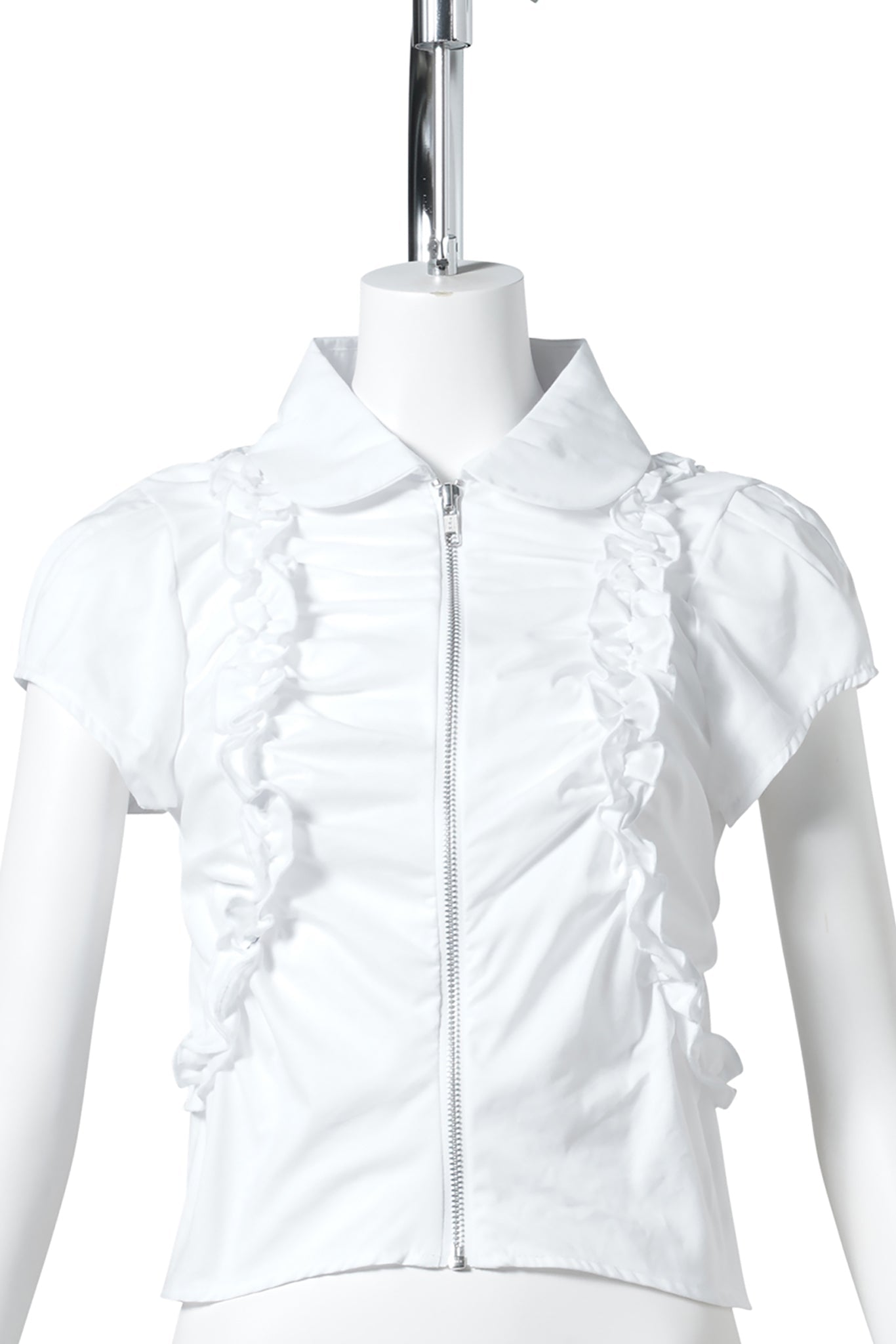 LUNA ZIP TOP / WHITE