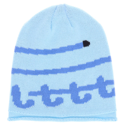 KNIT SWIRL BEANIE / BLUE SWIRL