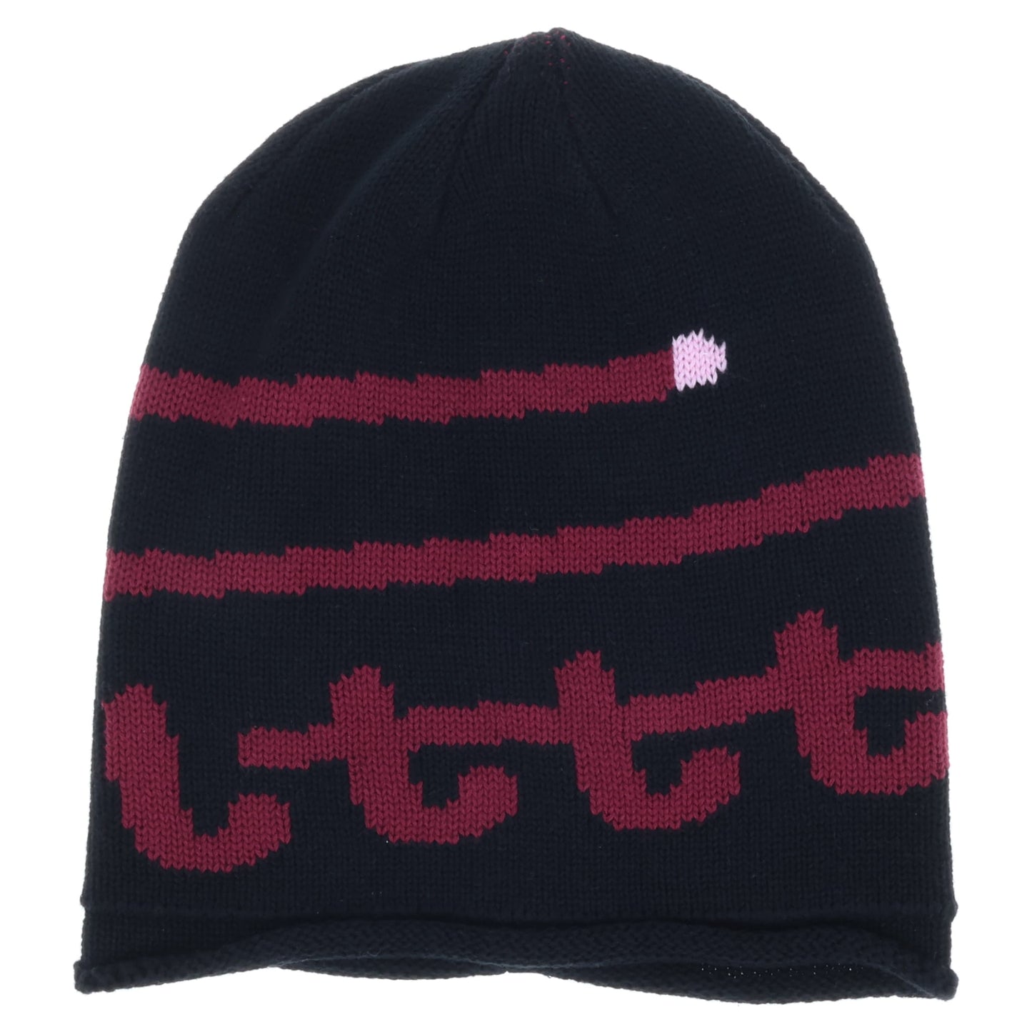 KNIT SWIRL BEANIE / RED SWIRL