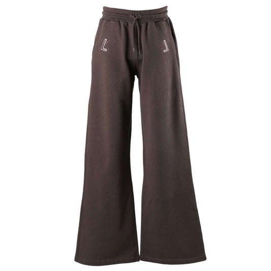 LOGO WIDE LEG SWEATS / BROWN