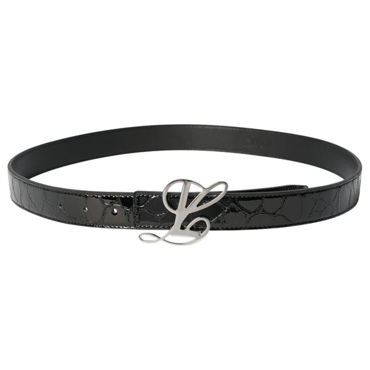 BABY BELT - BLACK GLOSSY PEBBLE / BLACK PEBBLE